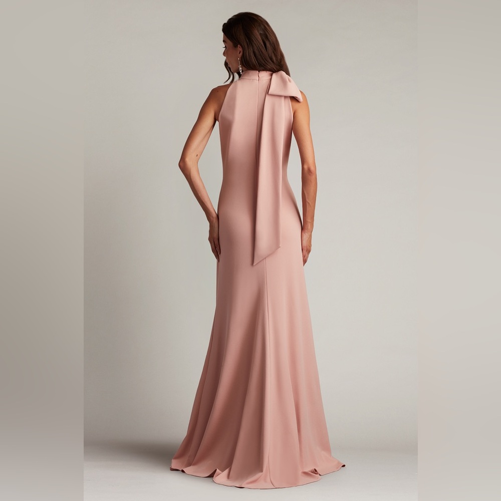 TADASHI SHOJI - SIMS SHOULDER BOW HALTER GOWN - Picture 2 of 5